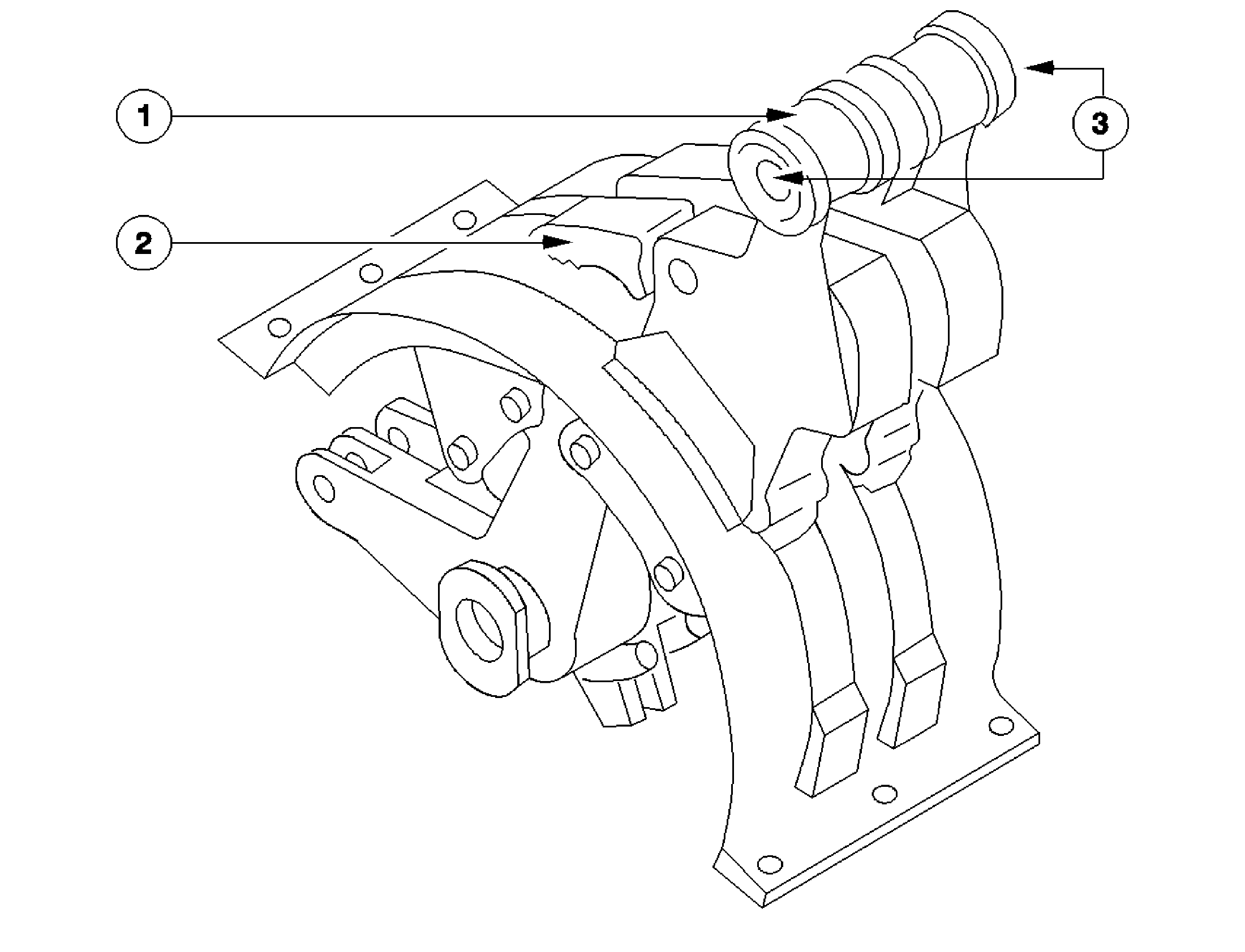 Original thrust-lever and reverse-lever hardware drawing.