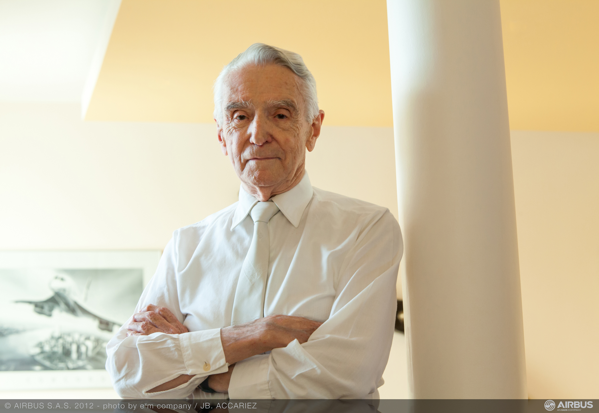 Roger Béteille, one of the Airbus founding figures. Photograph from 2012; Airbus published the tribute in 2019.