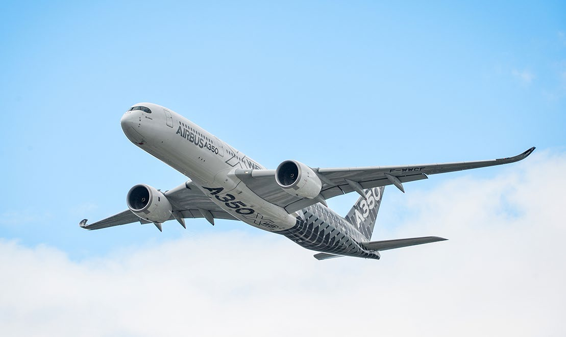 The A350-900 prototype in Airbus’s archive. The type made its first flight on 14 June 2013.