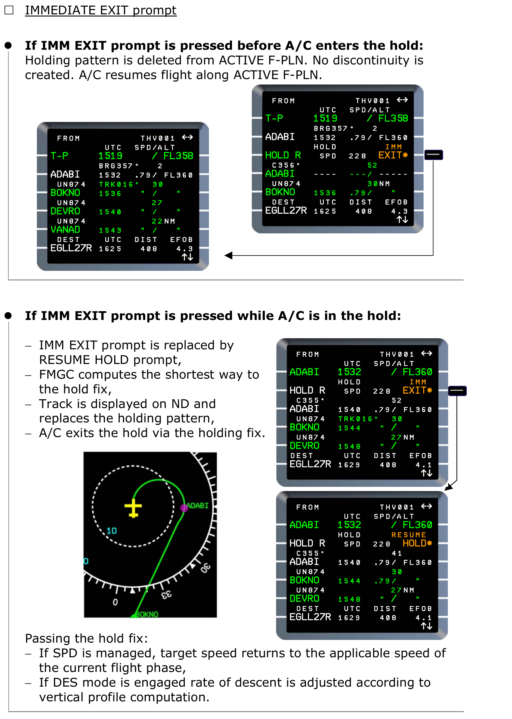 Manufacturer reference: different hold-exit states in the identified Thales standard. Not a claimed V3 workaround. Compare with the actual current build and the dated manual-hold sequencing qualification in the text.
