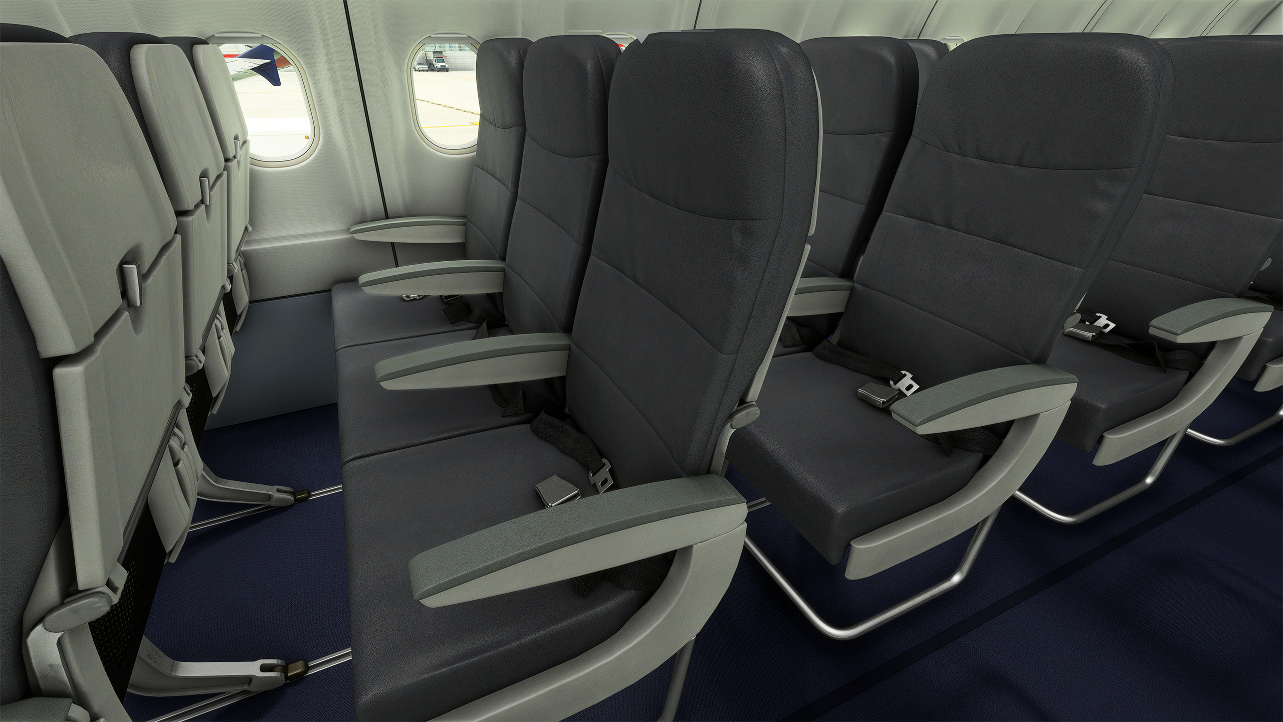 Cabin seating and worn upholstery in Fenix’s 15 May 2022 publicity. The image records the detailed, used-aircraft appearance praised by some reviewers and discussed as a matter of taste.